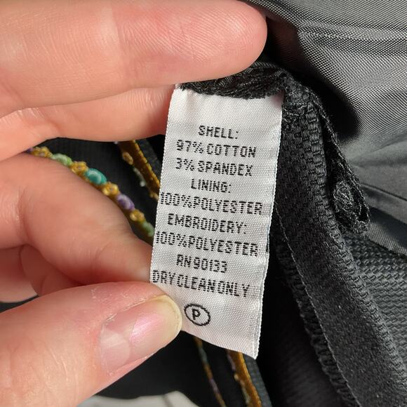 Bob Mackie Wearable Art Embroidered Elephant Jacket Womens Medium - Picture 8 of 11